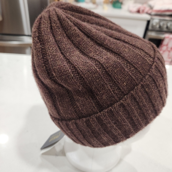 Polo Ralph Lauren Men's Wool Nylon Blend Ribbed Cuff Knit Beanie Hat Brown (NWT) - Picture 2 of 6